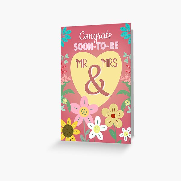 Mr & Mrs Engagment Greeting Card