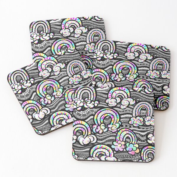 Item preview, Bright black and white Unconventional Rainbows  designed and sold by saint-shores.