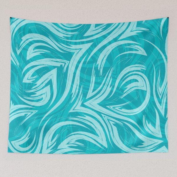 Item preview, Turquoise Wave Pattern designed and sold by PotluckPrints.