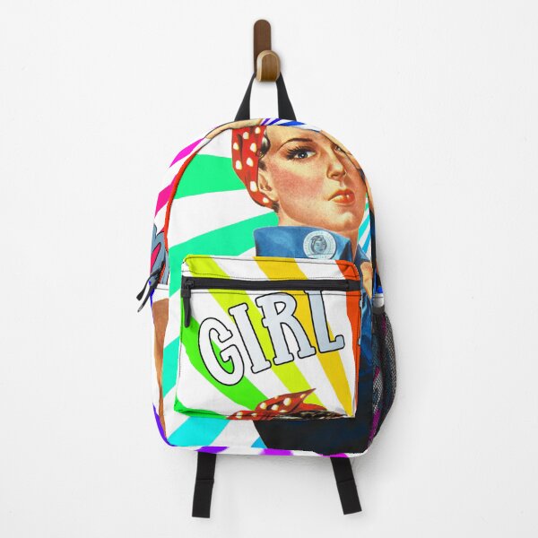 Item preview, Girl Power Retro Rainbow Pin-Up Art designed and sold by adriana-holmes.