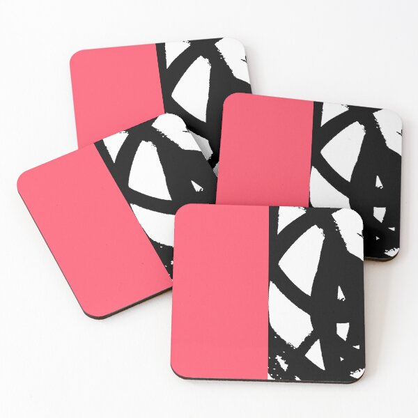 Item preview, Coral Red and Black Abstract 4 designed and sold by Irena Orlov.
