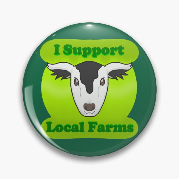 Item preview, Happy Cow (I Support Local Farms) designed and sold by Quirkball.