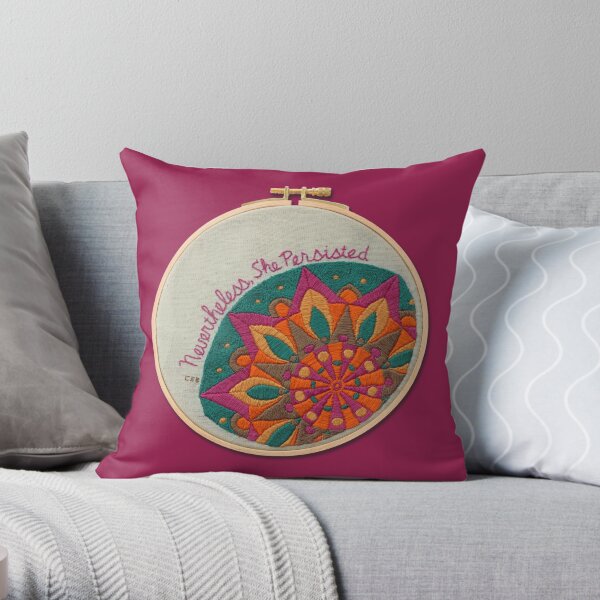 She Persisted Throw Pillow