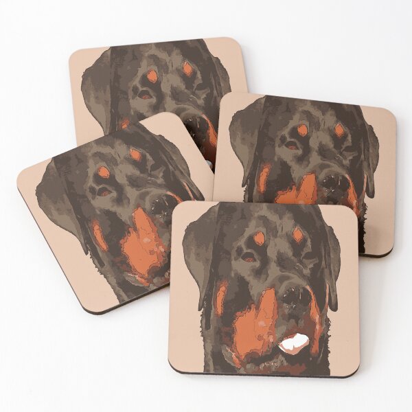 Item preview, Cartoon Style Nerdy Rottie Sticking Tongue Out designed and sold by taiche.
