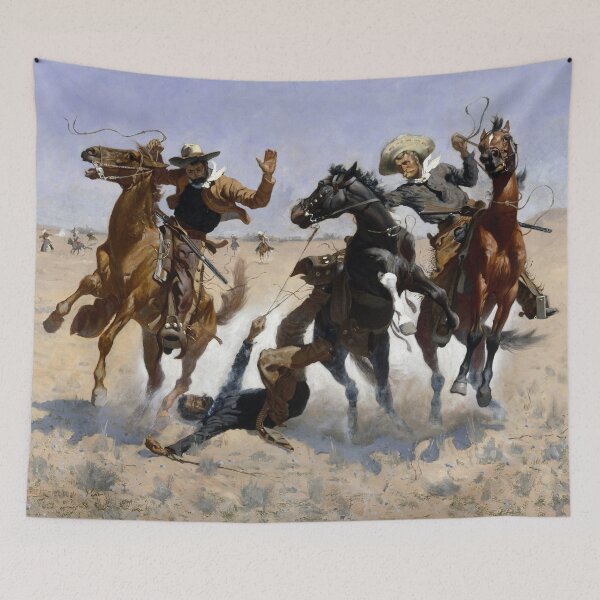 Item preview, Aiding a Comrade by Frederic Remington (1890) designed and sold by allhistory.