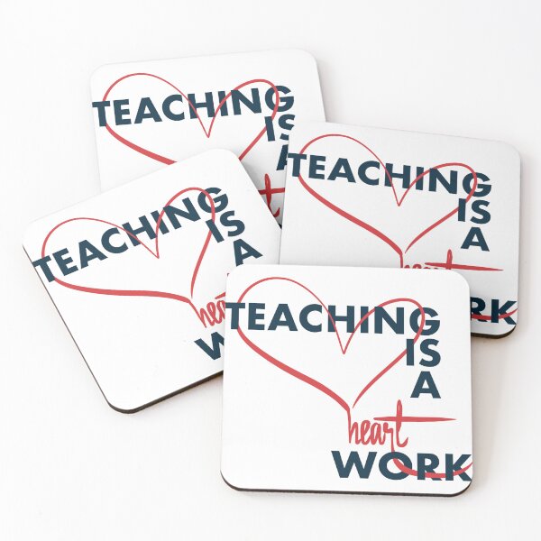 Item preview, Illustration Lettering of "Teaching is a Heart Work" designed and sold by RED by Arcanum Studio.