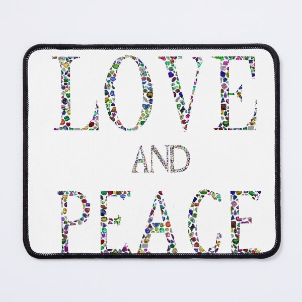 Item preview, Love and Peace made with Gemstones designed and sold by DigitalGemArt.