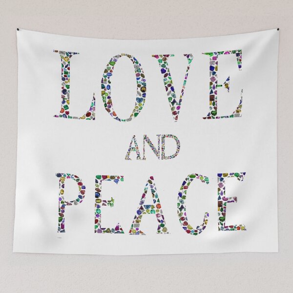 Item preview, Love and Peace made with Gemstones designed and sold by DigitalGemArt.