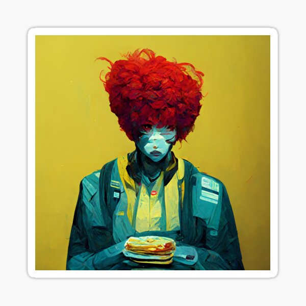 Wild Vision Of Ronald Mcdonald Sticker For Sale By Bhillegas3 Redbubble