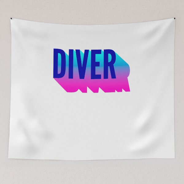 Item preview, Diver With Long Gradient Shadow designed and sold by SVPOD.