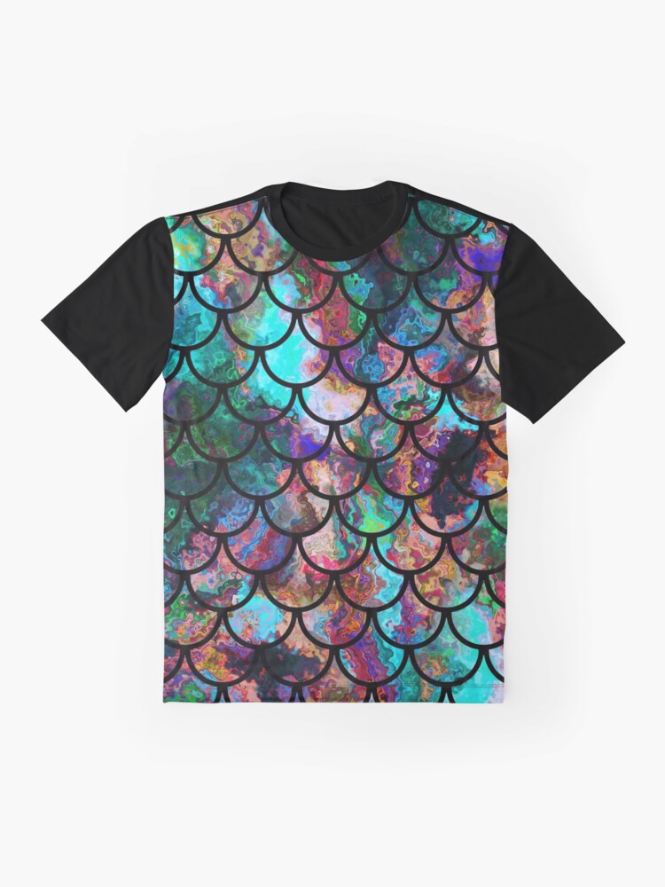 "Abstract Fish Scales Pattern with Rainbow Colors" Tshirt by