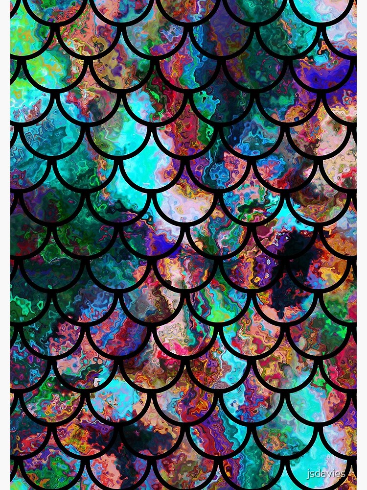 Abstract Fish Scales Pattern with Rainbow Colors Spiral Notebook for Sale  by Jared Davies