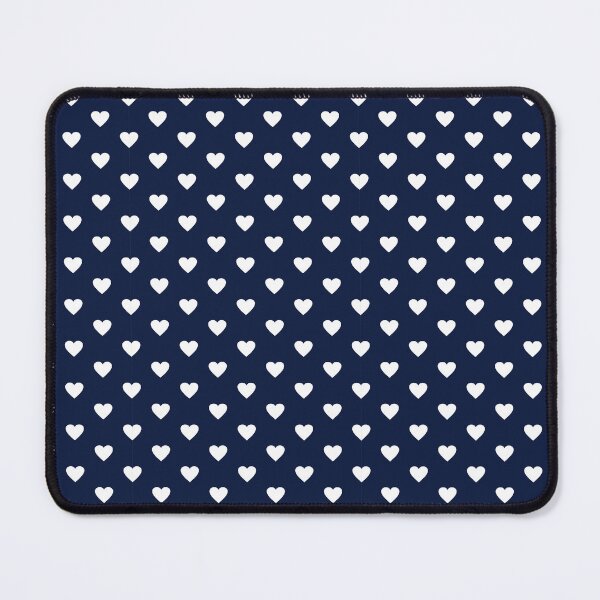 Item preview, Navy Blue and White Heart Pattern designed and sold by SqueakyRicardo.
