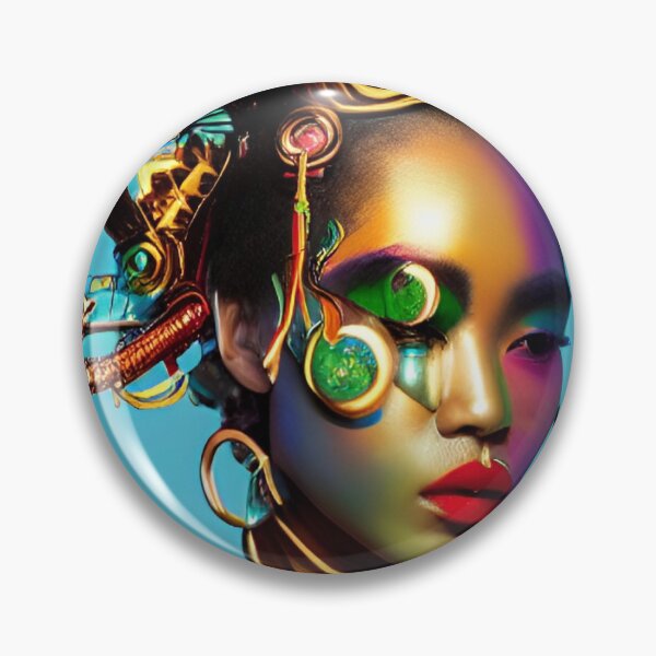 Artikelvorschau, Kopie von Afropunk King Cyborg AI Art Design entworfen und verkauft von boopsblunt.