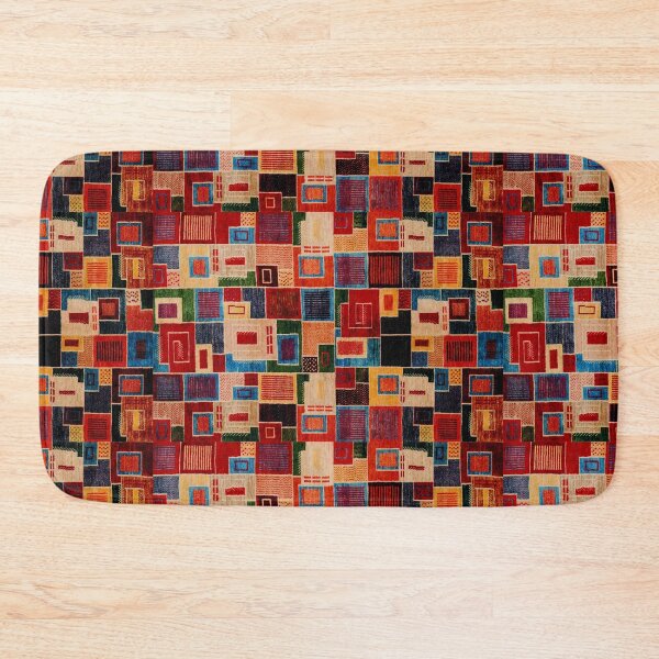 Item preview, Patchwork Pattern Old Carpet Abstract Ornament  designed and sold by MintaApparel.