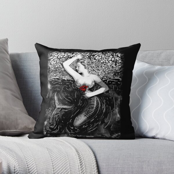 The Grim Boat-Gothic lovers Throw Pillow