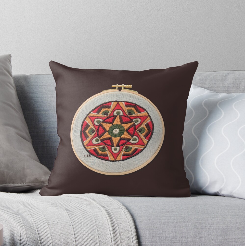 Gold Star Throw Pillow