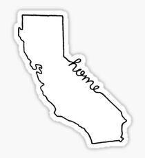 California Home State Outline Sticker