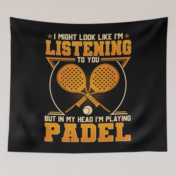 Item preview, I Might Look Like Listening To You But In My Head I'm Playing Padel sport player retro vintage designed and sold by elizabethdawnn.