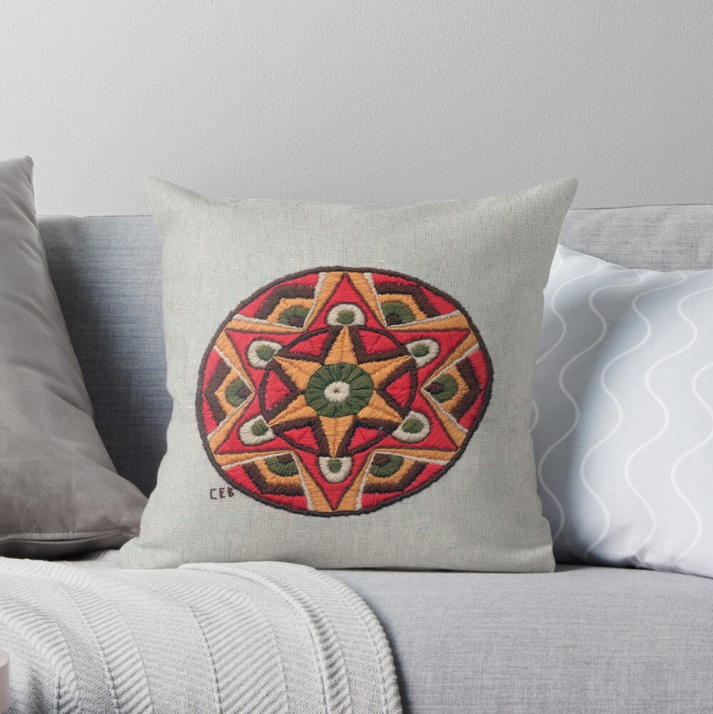 Gold Star Throw Pillow