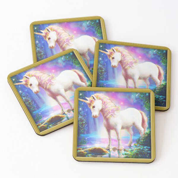 Item preview, A golden unicorn in a pond designed and sold by tearsforlu.