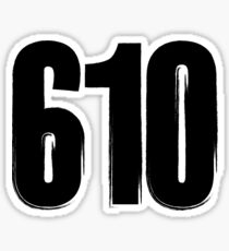 610 Area Code Sticker
