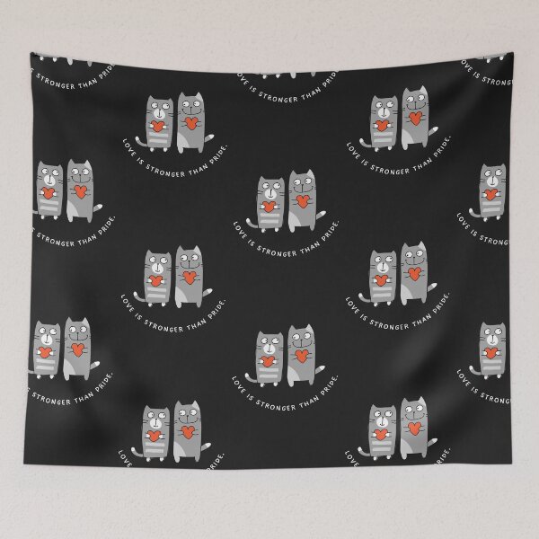 Item preview, Love is stronger than pride for cat lovers designed and sold by Best-Designers.