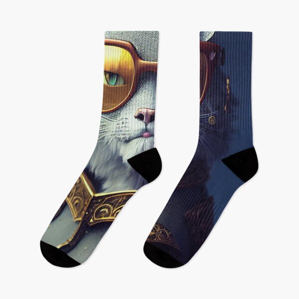 Item preview, Funny cat face with funky glasses designed and sold by ai1art.