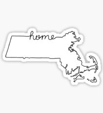 Pegatina Resumen del Estado de origen de Massachusetts
