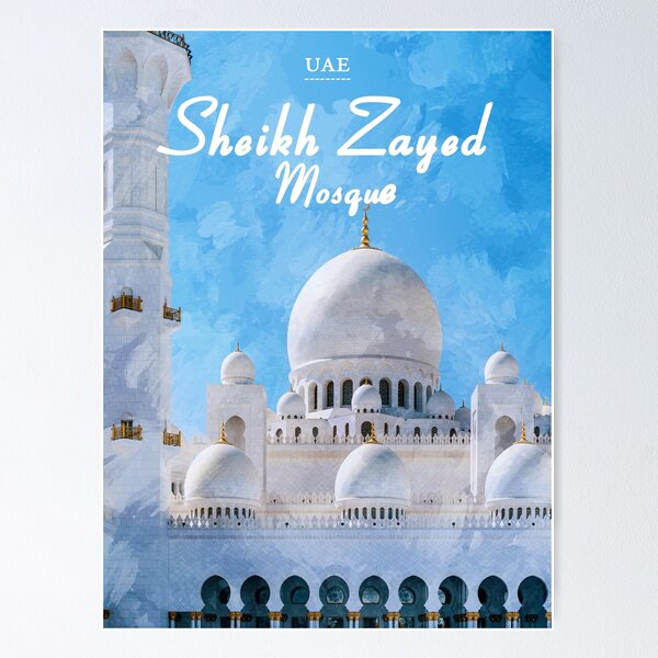 Sheikh Zayed Posters for Redbubble Sale 