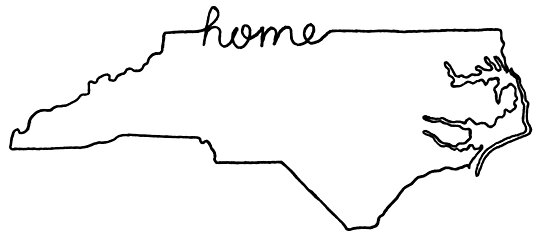 "North Carolina Home State Outline" Photographic Prints by ...