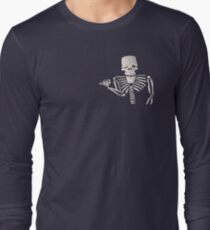 what's up with that skeleton person guy Long Sleeve T-Shirt