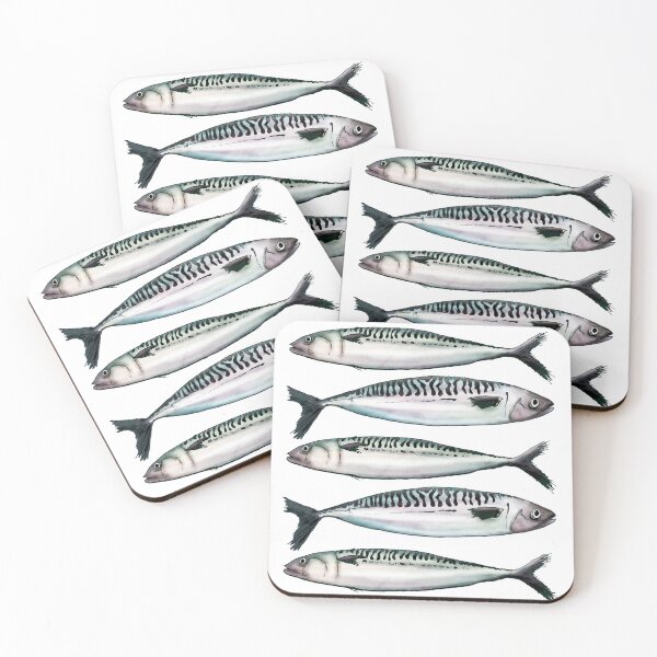 Item preview, Mackerel - Watercolor fish illustration designed and sold by AmandaDilworth.