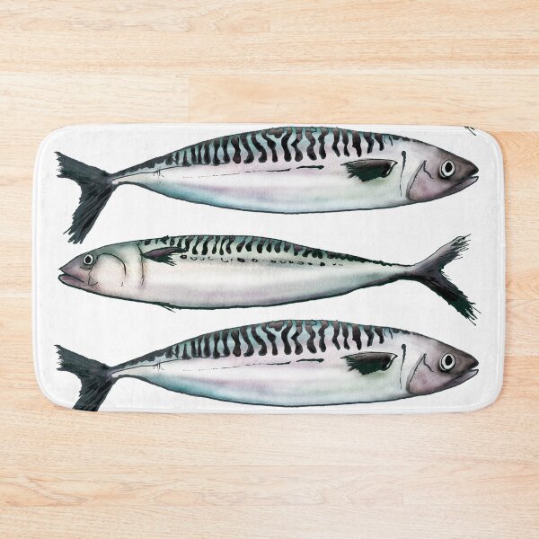 Item preview, Mackerel - Watercolor fish illustration designed and sold by AmandaDilworth.