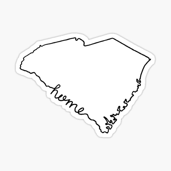 South Carolina Home State Outline Sticker