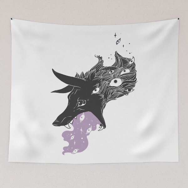 Item preview, Wild Wolf Creature With Stars And Eyes designed and sold by cellsdividing.