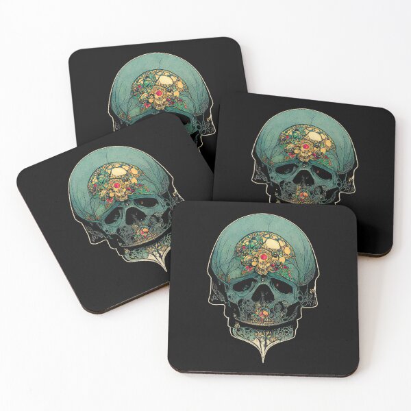 Item preview, Creepy skull alien illustration designed and sold by JinxedMonster.