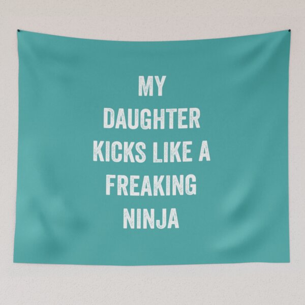 Item preview, Funny Karate Design My Daughter Kicks Plain White Light designed and sold by DempseyLong.