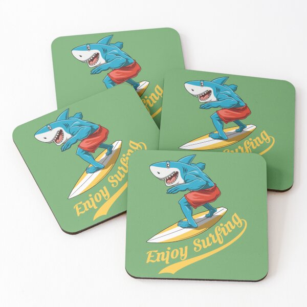 Item preview, Funny Shark Enjoi Surfing Summer Surfer Surfboard designed and sold by DempseyLong.