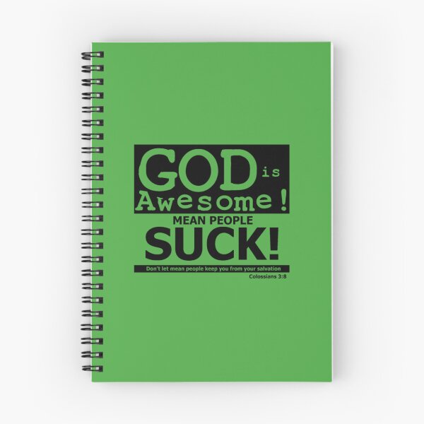 Item preview, GOD is Awesome, Mean People Suck Tee - white designed and sold by DempseyLong.