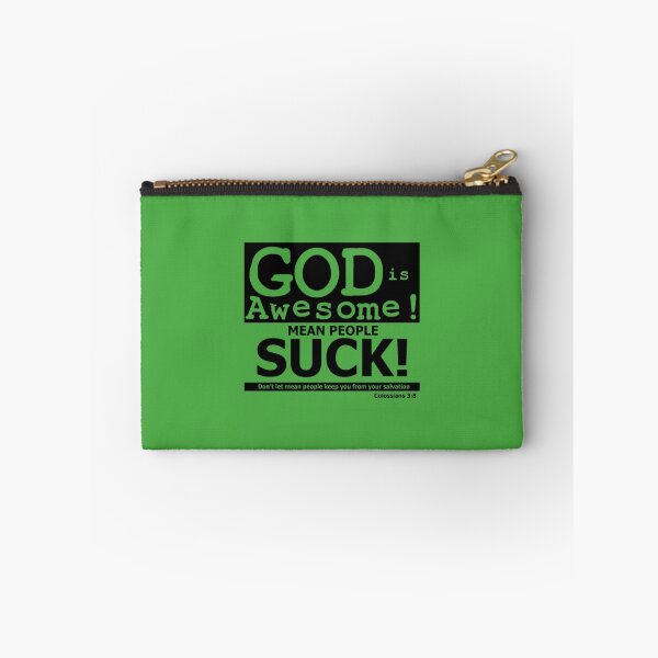 Item preview, GOD is Awesome, Mean People Suck Tee - white designed and sold by DempseyLong.