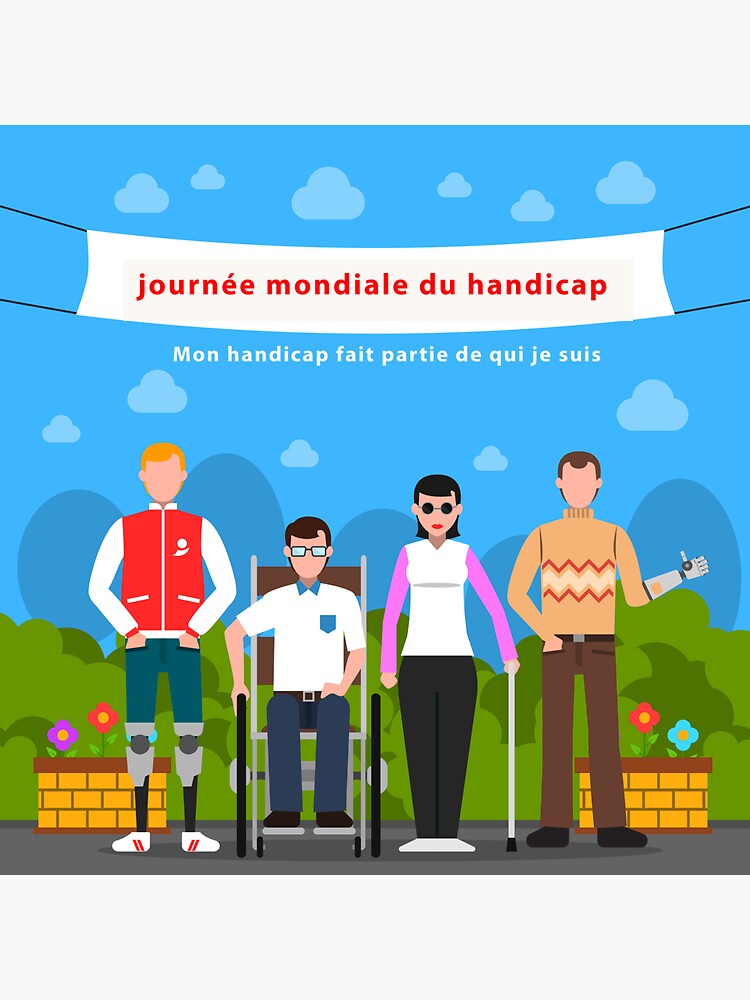 "World Day of Disabled Persons" Sticker for Sale by fasocreator Redbubble