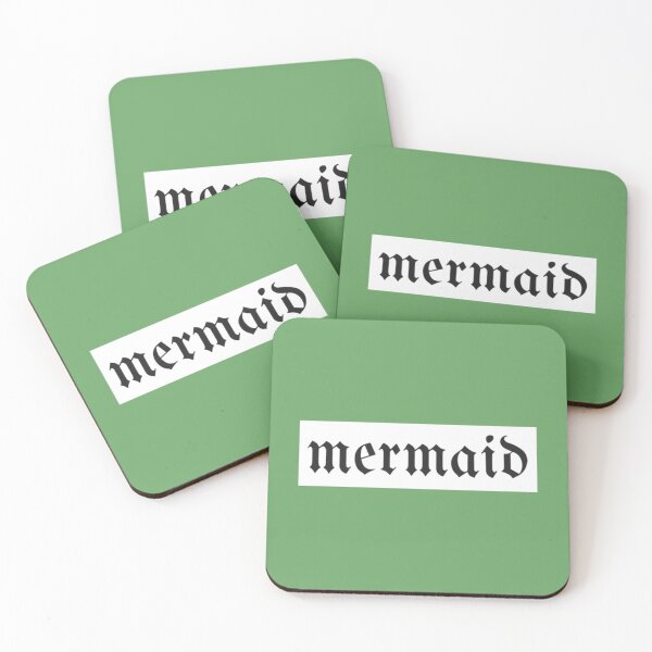 Item preview, Gothic Mermaid Text White Background designed and sold by DempseyLong.