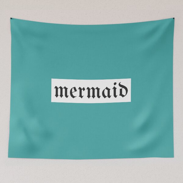 Item preview, Gothic Mermaid Text White Background designed and sold by DempseyLong.