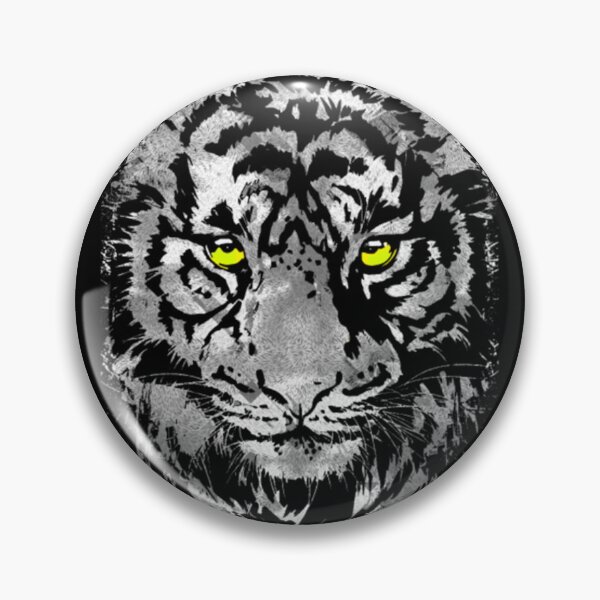 Item preview, Gray Tiger Head Portrait Drawing - Black and White designed and sold by DempseyLong.