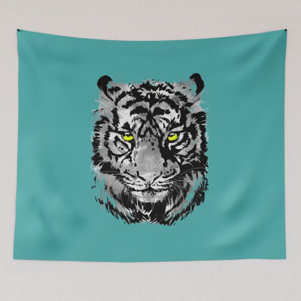 Item preview, Gray Tiger Head Portrait Drawing - Black and White designed and sold by DempseyLong.