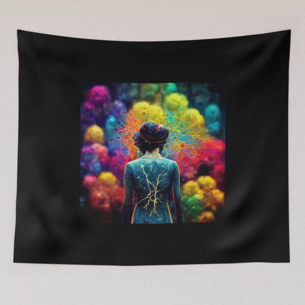 Item preview, Woman with a colorful background - best selling  designed and sold by Aditya Bhole.
