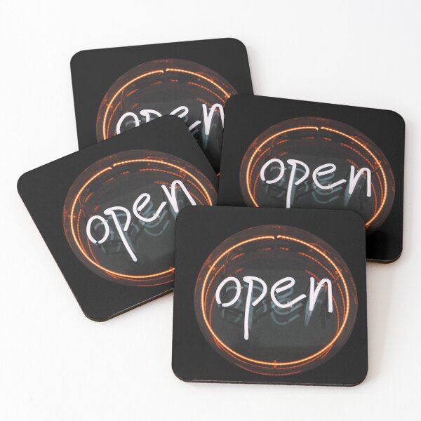 Item preview, Neon Open Sign Sticker designed and sold by SPAZE-Typo.