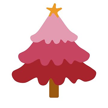 Preppy Pink Christmas Tree Sticker for Sale by EpicCreation