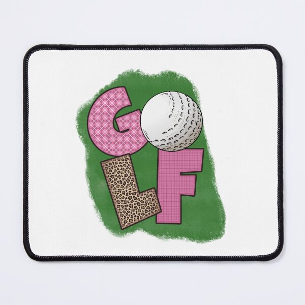 Item preview, Golf Pink and Leopard Lettering designed and sold by Leslie Graves.
